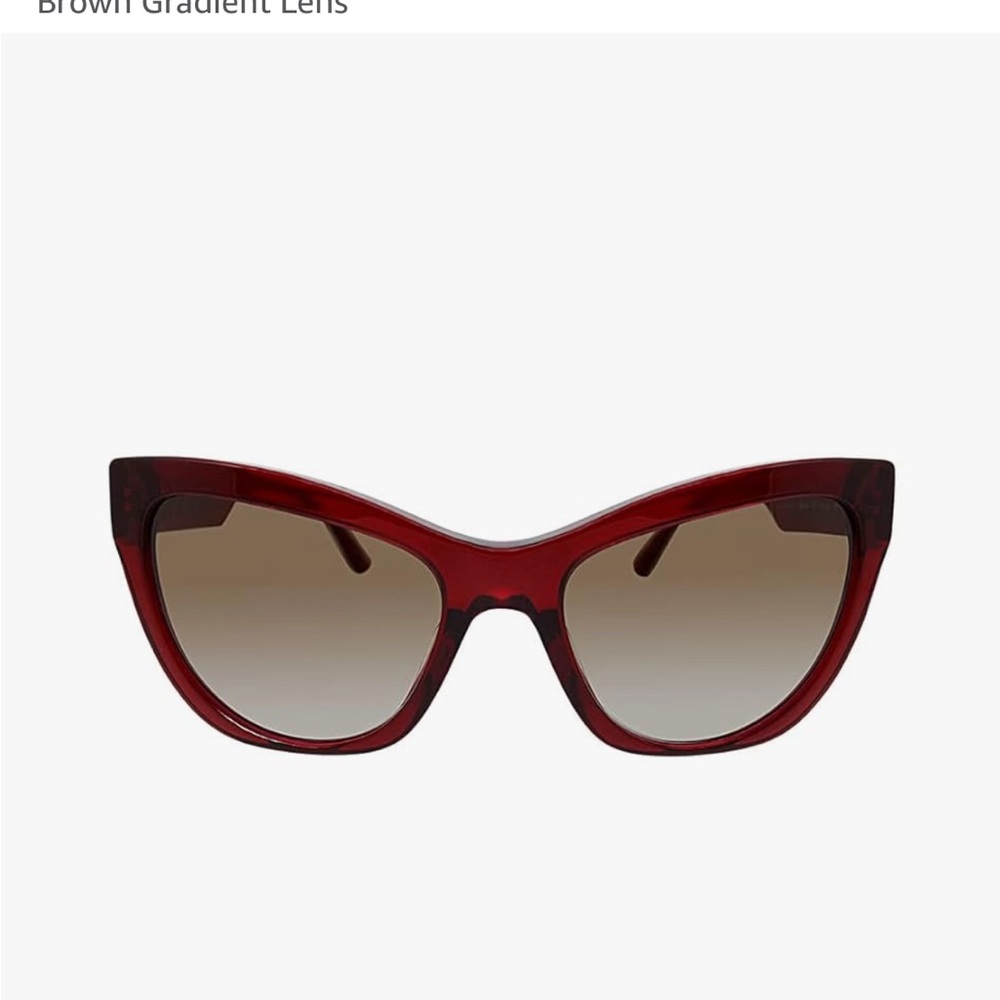 Versace VE 4417U 388/89 Red Plastic Cat-Eye Sunglasses Grey Lens NEW